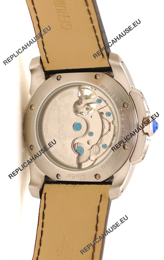 Top Grade Calibre de Cartier Flying Tourbillon Japanese Replica Rose ...