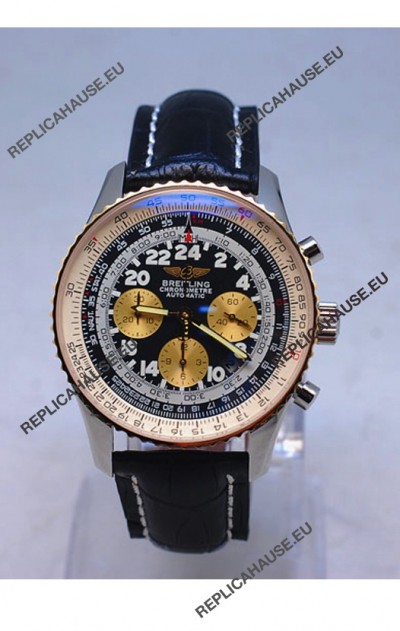 Breitling Navitimer Cosmonaute Swiss Replica Watch in Black Dial