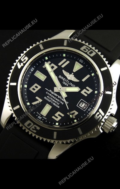 Breitling Superocean Swiss Replica Watch in Black Dial - Ultimate Mirror Replica