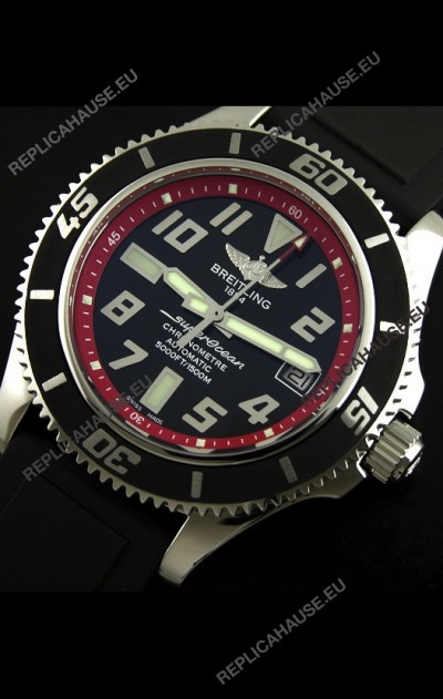 Breitling Superocean Swiss Replica Watch in Black Dial - Ultimate Mirror Replica