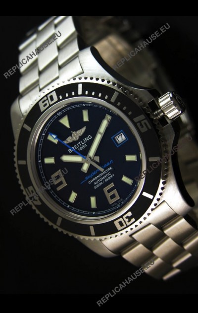 Breitling SuperOcean Abyss Swiss Replica Watch - 1:1 Mirror Replica - 44MM Blue Markers