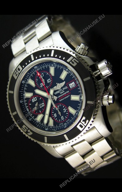 Breitling SuperOcean Abyss Swiss Chronograph Replica Watch - 1:1 Mirror Replica - 44MM Red Markers