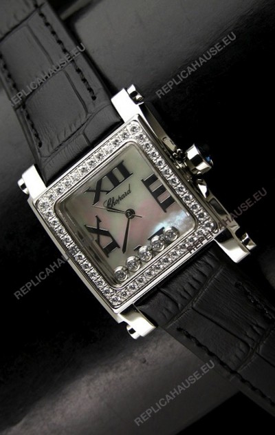Chopard Happy Sport Swiss Replica Watch in Shell White Dial