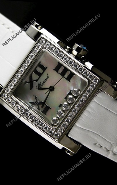 Chopard Happy Sport Swiss Replica Watch in Shell White Dial