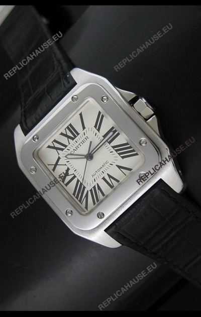 Cartier Santos 100 Swiss Automatic Watch - 1:1 Mirror Replica