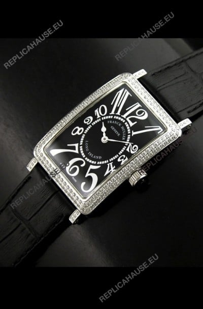 Franck Muller Long Island Japanese Replica Watch in Black Dial