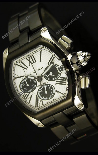 Cartier Roadster Chronograph XL Original DLC Coated 1:1 Mirror Replica Watch