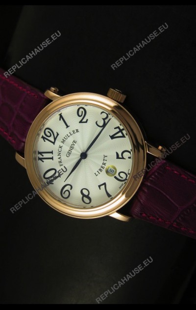 Franck Muller Master of Complications Liberty Japanese Watch Maroon Strap