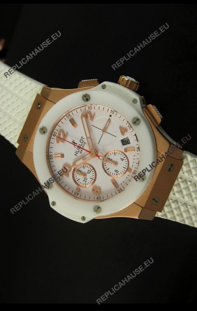 Hublot Big Bang Pink Gold Casing Swiss Watch 44MM - 1:1 Mirror Replica 