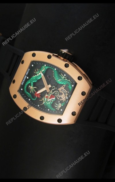 Richard Mille RM057 Tourbillon Jackie Chan Swiss Replica Watch in Pink Gold