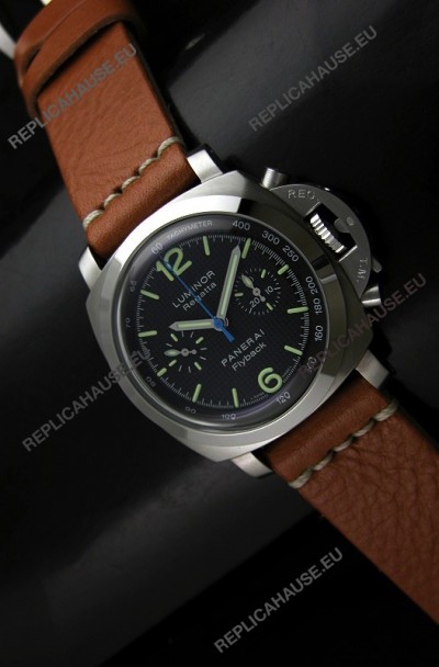 Panerai Luminor Regatta Flyback Swiss Watch in Steel - 1:1 Mirror Replica