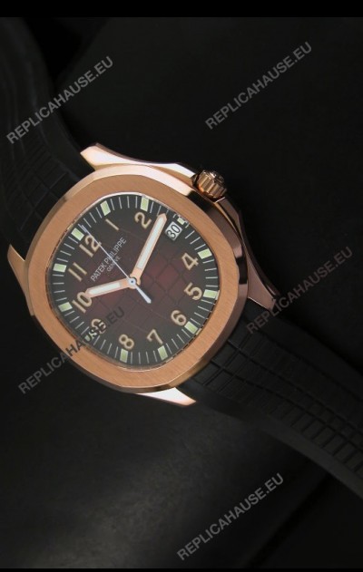 Patek Philippe Aquanaut Rose Gold in Brown Dial Watch - 1:1 Mirror Replica