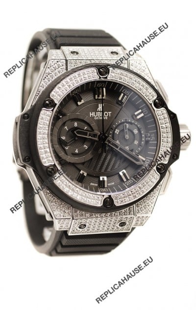 Hublot Gold Big Bang King Power Diamond Swiss Replica Watch