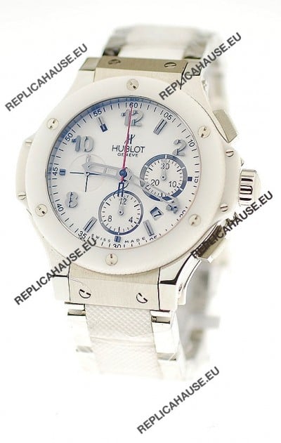 Hublot Big Bang Swiss Replica Watch in Steel/Rubber Strap