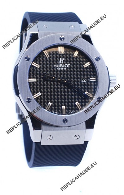 Hublot Classic Fusion Silver Watch in Stamped Dial
