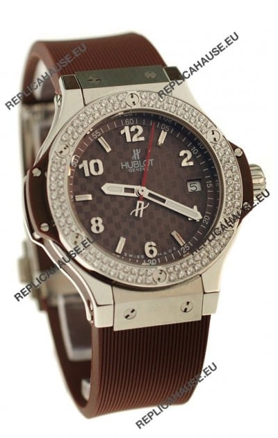 Hublot Big Bang King Cappuccino Diamonds Swiss Replica Quartz Watch