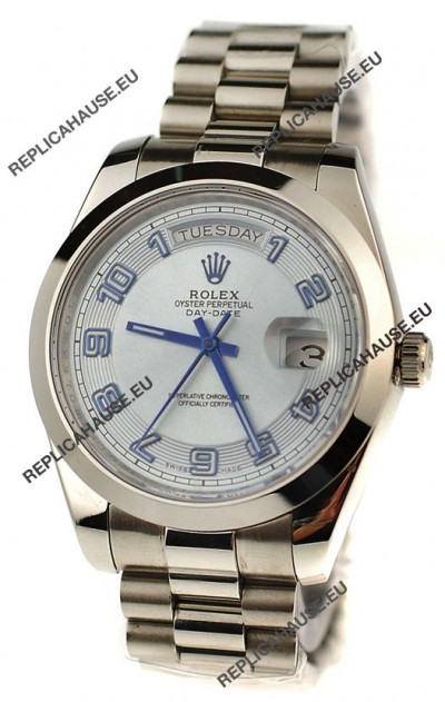 Rolex Day Date Silver Swiss Replica Watch