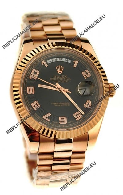Rolex Day Date Pink Gold Swiss Replica Watch