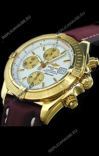 Breitling Evolution Swiss Replica Watch in Gold Case