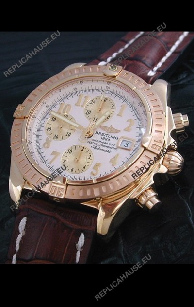 Breitling Windrider Swiss Replica Watch in White Dial