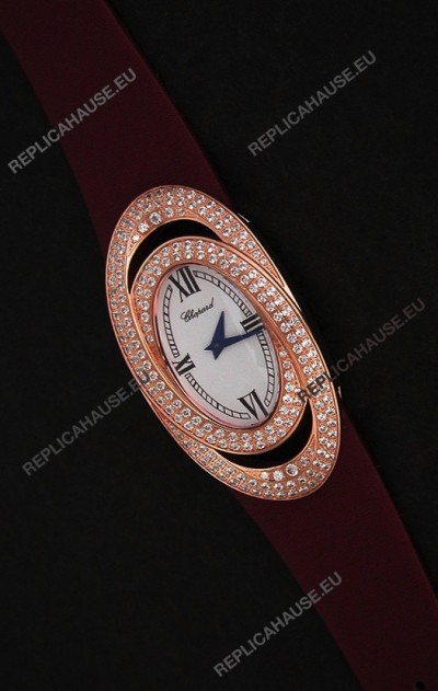 Chopard Xtravagza Swiss Replica Watch in Brown Strap