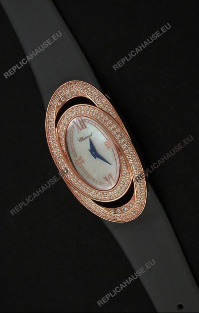 Chopard Xtravagza Swiss Replica Watch in Black Strap