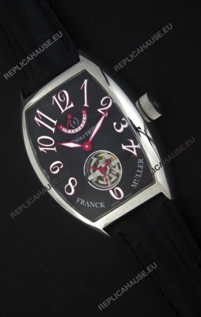 Franck Muller Tourbillon Japanese Replica Watch in Black Dial