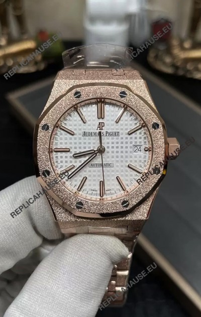 Audemars Piguet Royal Oak 37MM Frosted Casing Watch in 3120 Movement - 1:1 Mirror Replica