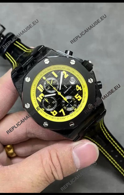 Audemars Piguet Royal Oak Offshore Bumble Bee Chronograph Black Dial - Forged Carbon Casing
