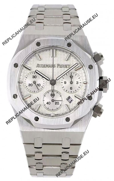 Audemars Piguet Royal Oak Chronograph 1:1 Mirror Replica - 904L Steel in White Dial 41MM