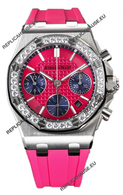 Audemars Piguet Royal Oak Offshore Pink Dial Chronograph 37MM - Swiss Replica Watch 