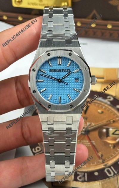 Audemars Piguet Super Clone Royal Oak 77450 34MM 904L Steel Ice Blue Dial Watch 