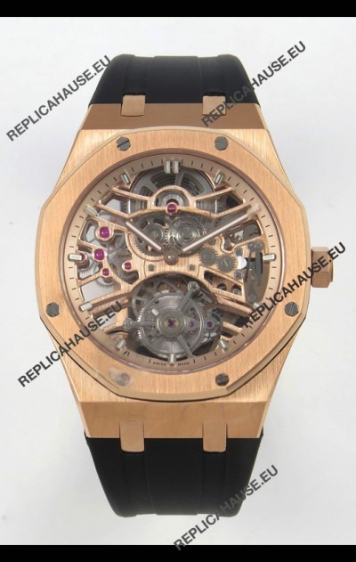 Audemars Piguet Royal Oak Super Clone Tourbillon 26735 Rose Gold Watch 