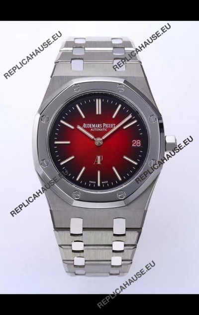 Audemars Piguet Super Clone Royal Oak Extra Thin Watch in Red Dial