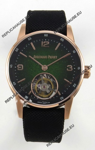 Audemars Piguet CODE 11.59 29396 Rose Gold Green Aventurine Enamel Super Clone Watch 