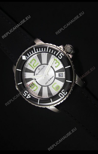Blancpain 500 Fathoms Swiss Replica Watch in White Dial - 1:1 Mirror Edition