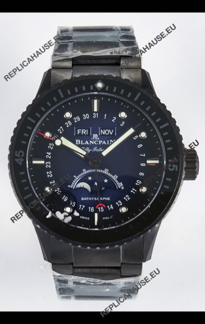 Blancpain Bathyscaphe Ceramic Casing Superclone Watch in Blue Dial 