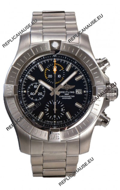 Breitling Avenger Chronograph 45 Black Dial 1:1 Mirror Swiss Replica Watch 