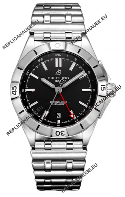 Breitling Chronomat Automatic GMT 40 Black Dial 1:1 Mirror Swiss Replica Watch 