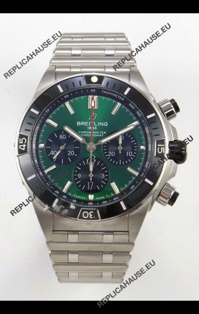 Breitling Chronomat Super Clone B01 42 Edition Swiss 904L Steel Watch Green Dial