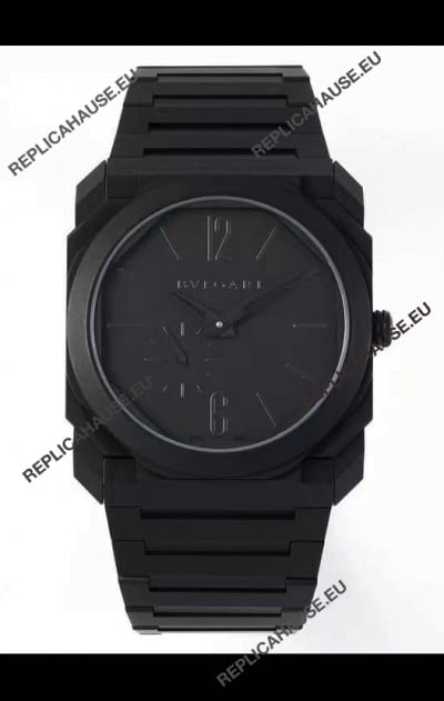 Bvlgari Octo Finissmo Edition 1:1 Mirror Replica Sandblasted DLC Coated Casing