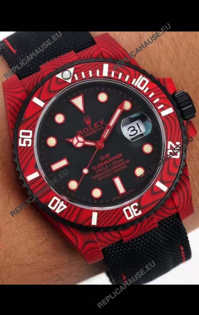 Rolex Submariner DiW Carbon Fiber Edition Swiss Replica Watch - 1:1 Mirror Replica