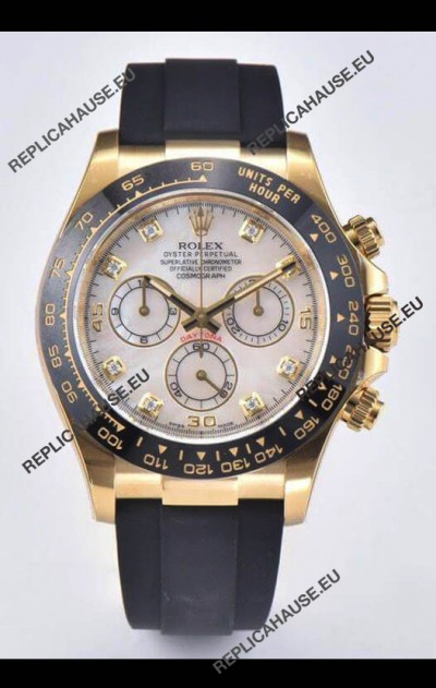 Rolex Cosmograph Daytona 116518LN-0037 Yellow Gold Original Cal.4130 Movement - 904L Steel Watch