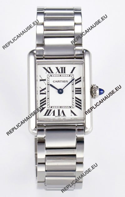 Tank Must De Cartier Super Clone Swiss Replica Watch 27MM White Dial