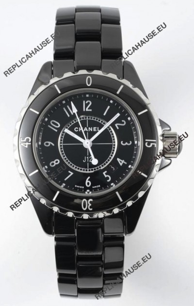 Chanel J12 Ladies Black Ceramic Casing Watch 1:1 Mirror Replica Watch 