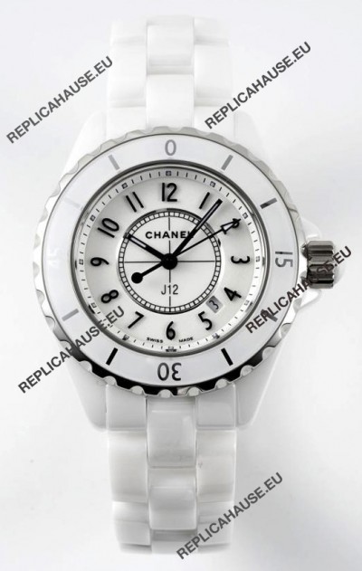 Chanel J12 Ladies White Ceramic Casing Watch 1:1 Mirror Replica Watch 