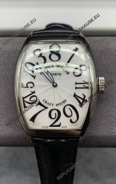 Franck Muller Crazy Hours Automatic Swiss Super Clone Replica Watch in White dial