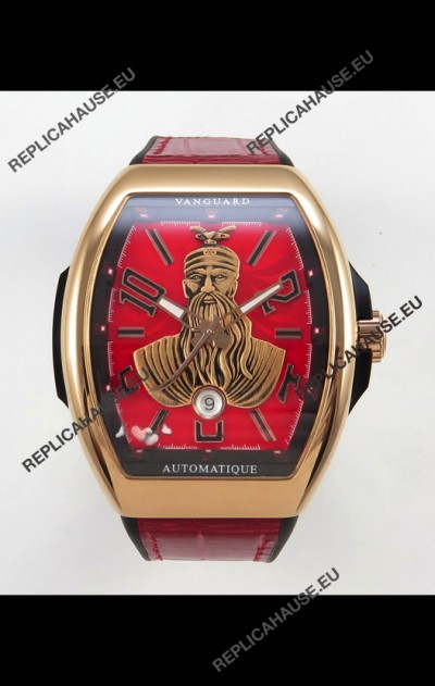 Franck Muller Vanguard Skenderbeu Rose Gold Swiss Replica Watch 