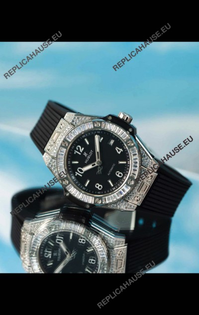 Hublot Big Bang One Click King Black Dial Steel Case Swiss Replica Watch 39MM