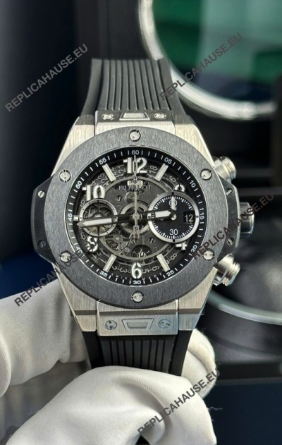 Hublot Super Clone Unico Titanium Watch in Ceramic Bezel 42MM 